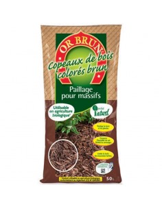 Copeaux de bois colorés Brun 50L - Or Brun