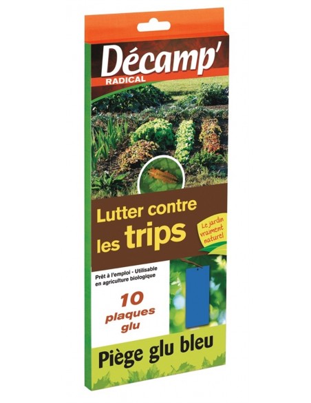Piège à glu Bleu - Thrips- lot de 10 - Décamp Radical