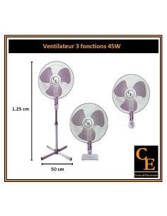 VENTILATEUR  CORNWALL - 40CM / 45W (F125)