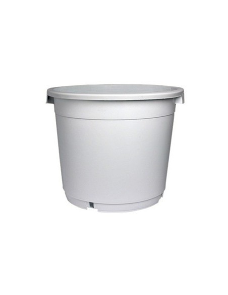Pot rond à poignées blanc - 40L
