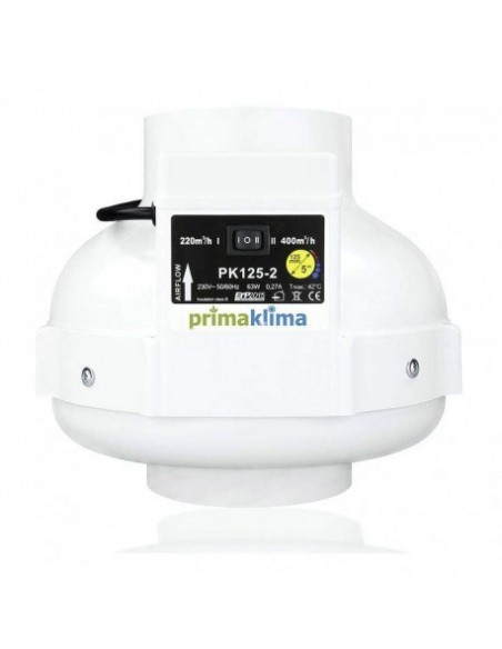Extracteur PK125 - 2 Vitesses 220-420m3/H - PRIMA KLIMA