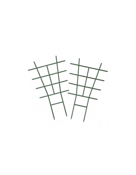tuteurs 2 échelles verte emboîtable pour plantes grimpantes 37x23cm