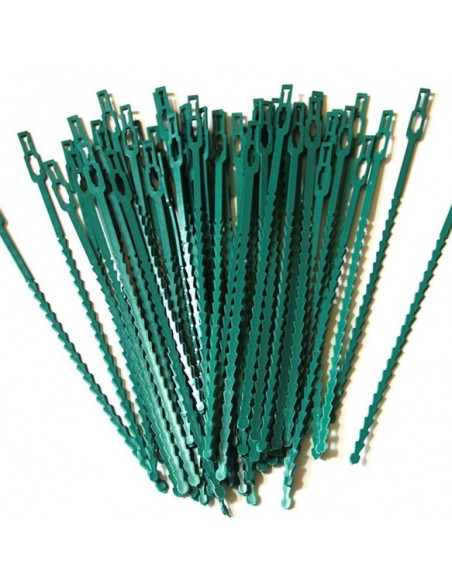 Nature - Lien universel de tuteurage en PE vert 11/12 cm - 70 liens