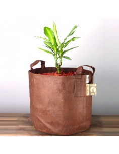 Géotextile Smart grow Pot déco jardin 18L 2 Root Pouch rouge poignées 