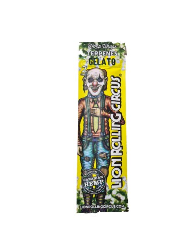 Blunt Hemp Wrap Lion Rolling Circus - Terpenes Gelato (2 feuilles)
